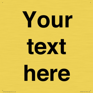 IV5902: Custom plain information sign. Black text