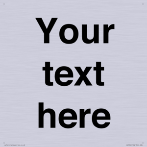 IV5902: Custom plain information sign. Black text