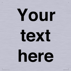 IV5902: Custom plain information sign. Black text