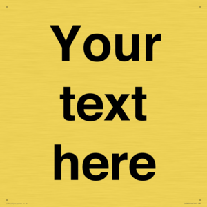 IV5902: Custom plain information sign. Black text