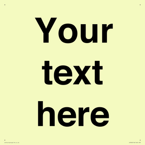 IV5902: Custom plain information sign. Black text