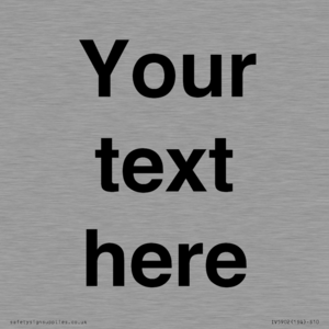 IV5902: Custom plain information sign. Black text