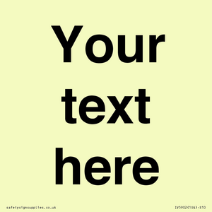 IV5902: Custom plain information sign. Black text