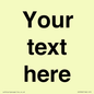 IV5902: Custom plain information sign. Black text