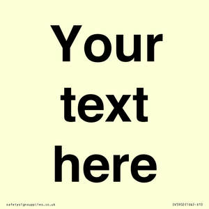 IV5902: Custom plain information sign. Black text