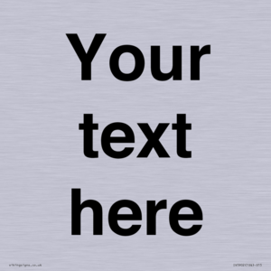 IV5902: Custom plain information sign. Black text