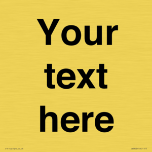 IV5902: Custom plain information sign. Black text