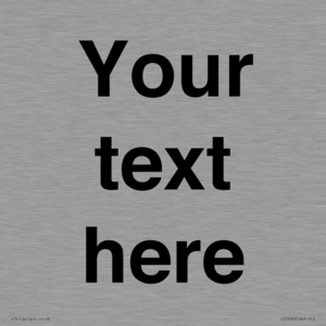 IV5902: Custom plain information sign. Black text