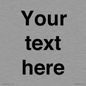 IV5902: Custom plain information sign. Black text