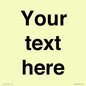 IV5902: Custom plain information sign. Black text