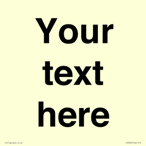 IV5902: Custom plain information sign. Black text