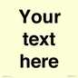 IV5902: Custom plain information sign. Black text