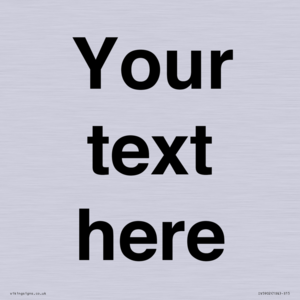 IV5902: Custom plain information sign. Black text