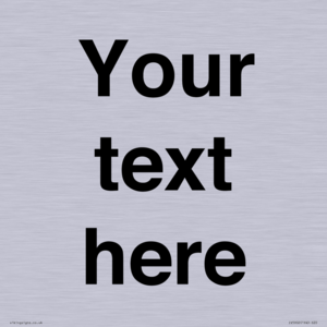 IV5902: Custom plain information sign. Black text