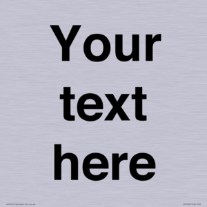 IV5902: Custom plain information sign. Black text