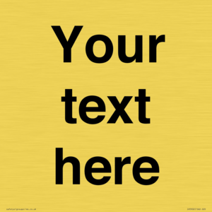 IV5902: Custom plain information sign. Black text