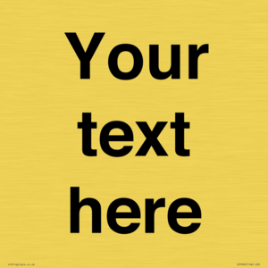 IV5902: Custom plain information sign. Black text