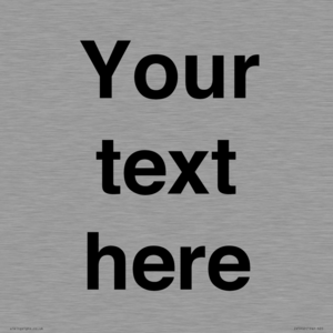 IV5902: Custom plain information sign. Black text