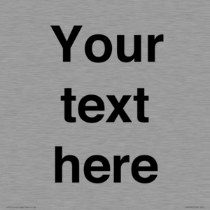IV5902: Custom plain information sign. Black text