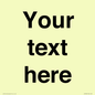 IV5902: Custom plain information sign. Black text