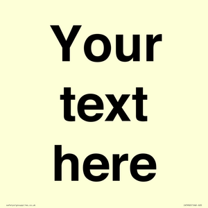 IV5902: Custom plain information sign. Black text