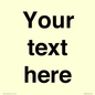 IV5902: Custom plain information sign. Black text