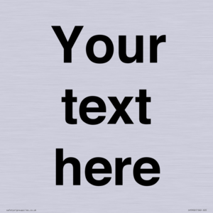 IV5902: Custom plain information sign. Black text