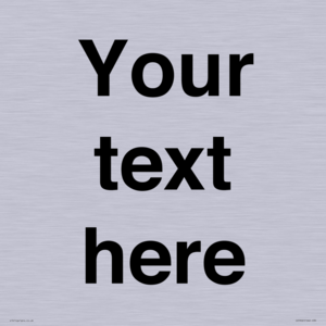 IV5902: Custom plain information sign. Black text