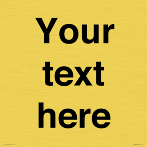 IV5902: Custom plain information sign. Black text