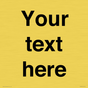 IV5902: Custom plain information sign. Black text