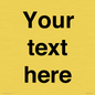 IV5902: Custom plain information sign. Black text
