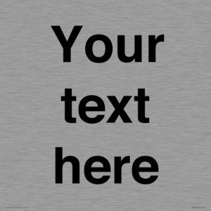 IV5902: Custom plain information sign. Black text