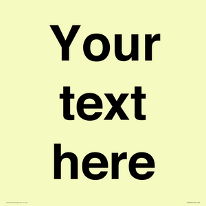 IV5902: Custom plain information sign. Black text