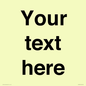 IV5902: Custom plain information sign. Black text