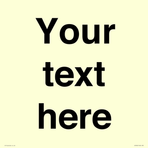 IV5902: Custom plain information sign. Black text