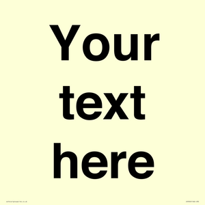 IV5902: Custom plain information sign. Black text