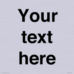 IV5902: Custom plain information sign. Black text