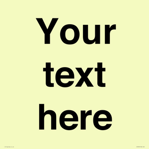 IV5902: Custom plain information sign. Black text