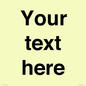 IV5902: Custom plain information sign. Black text