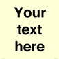 IV5902: Custom plain information sign. Black text