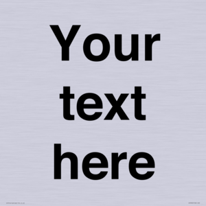 IV5902: Custom plain information sign. Black text