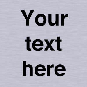 IV5902: Custom plain information sign. Black text