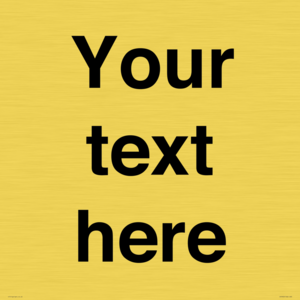 IV5902: Custom plain information sign. Black text