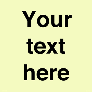 IV5902: Custom plain information sign. Black text