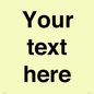 IV5902: Custom plain information sign. Black text