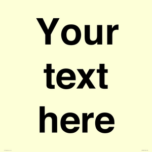IV5902: Custom plain information sign. Black text