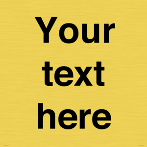 IV5902: Custom plain information sign. Black text