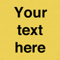 IV5902: Custom plain information sign. Black text