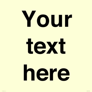 IV5902: Custom plain information sign. Black text