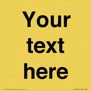 IV5902: Custom plain information sign. Black text